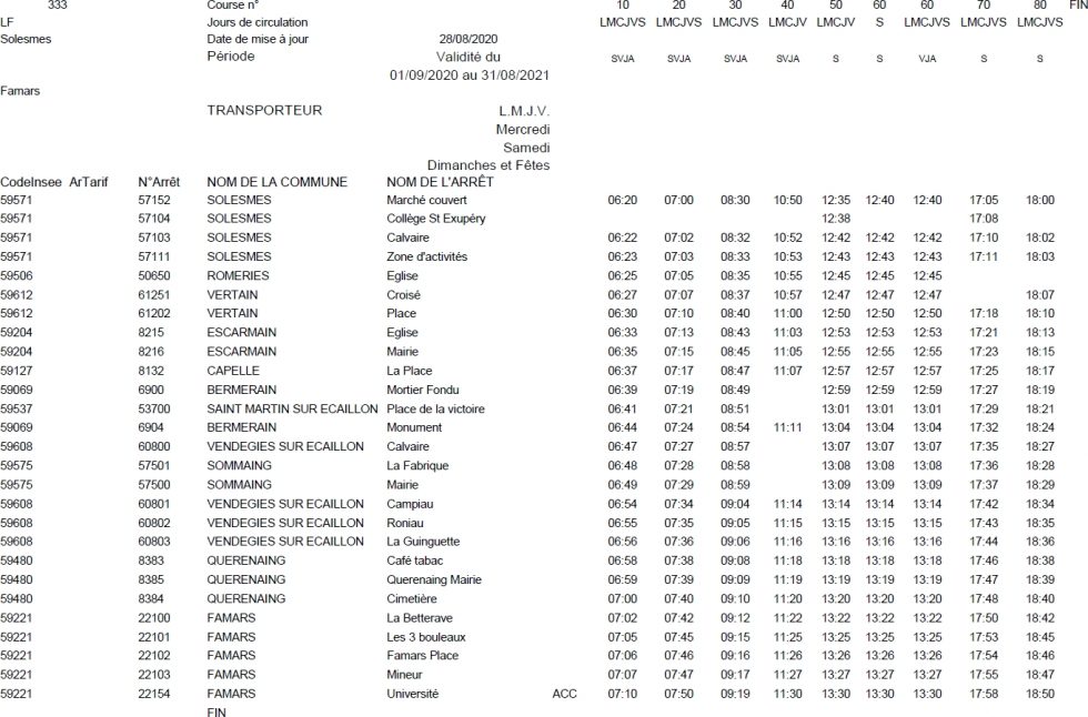 Réseau de bus ArcenCiel les fiches horaires Le site officiel de la mairie de Saint Martin